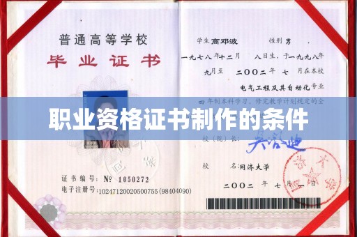 云县职业资格证书制作的条件